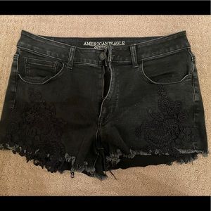 American Eagle Patterned Denim Shorts
